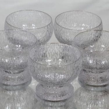 Iittala Kekkerit annoskulhot, kirkas, 5 kpl, suunnittelija Timo Sarpaneva,