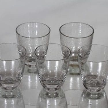 Nuutajärvi Pore lasit, 10 cl, 5 kpl, suunnittelija Gunnel Nyman, 10 cl