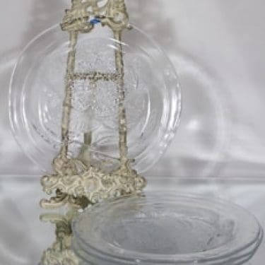 Nuutajärvi Pioni lautaset, matala, 4 kpl, suunnittelija Oiva Toikka, matala, suuri