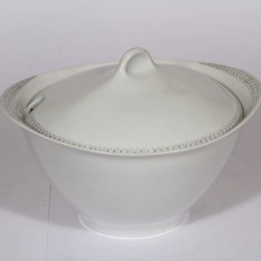 Arabia Kaisla soup bowl, gray, designer Raija Uosikkinen, big, copper ornament