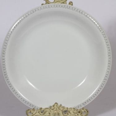 Arabia Kaisla platter, gray, designer Raija Uosikkinen, round, copper ornament