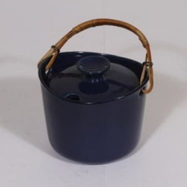 Arabia koristelematon marmeladirasia, sininen lasite, suunnittelija , pieni