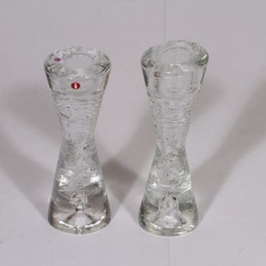Iittala 2642 candlesticks, clear, 2 pcs, designer Timo Sarpaneva, small