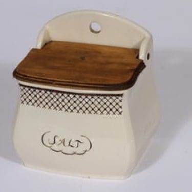 Arabia tekstikoriste suolapurkki, suunnittelija , tekstikoriste