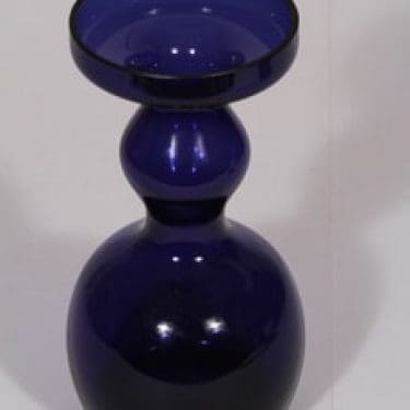 Nuutajärvi 1483 maljakko, sininen, suunnittelija Oiva Toikka,