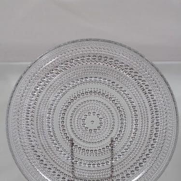 Nuutajärvi Kastehelmi lautanen, matala, suunnittelija Oiva Toikka, matala