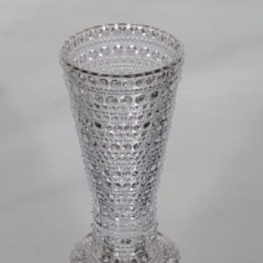 Nuutajärvi Kastehelmi kääntömaljakko, kirkas, suunnittelija Oiva Toikka,