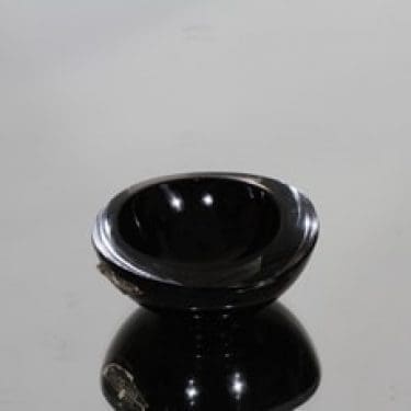 Nuutajärvi Kastanja taide-esine, musta, suunnittelija Kaj Franck, pieni, signeerattu
