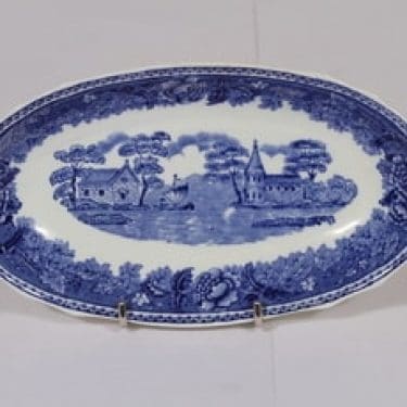 Arabia Maisema vati, sininen, suunnittelija , pieni, kuparipainokoriste