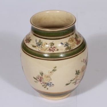 Savitorppa maljakko, käsinmaalattu, suunnittelija Saul Nordqvist, käsinmaalattu, käsin dreijattu, signeerattu, Atelje Nordqvist