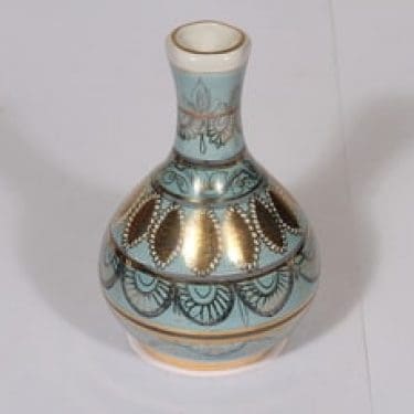 Savitorppa maljakko, käsinmaalattu, suunnittelija Saul Nordqvist, käsinmaalattu, käsin dreijattu, signeerattu, Atelje Nordqvist