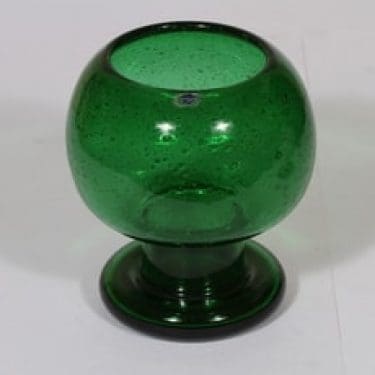 Nuutajärvi Sargasso pokaali, vihreä, suunnittelija Kaj Franck, signeerattu