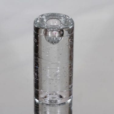 Iittala Arkipelago kynttilänjalka, kirkas, suunnittelija Timo Sarpaneva, massiivinen, pyöreä profiili