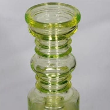 Riihimäen lasi Carmen kääntömaljakko, keltainen, suunnittelija Tamara Aladin,