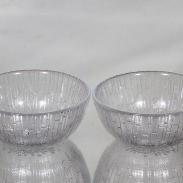 Iittala Ultima Thule annoskulhot, kirkas, 2 kpl, suunnittelija Tapio Wirkkala, pieni