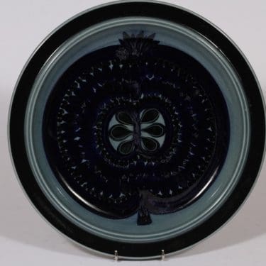 Arabia Fructus vati, käsinmaalattu, suunnittelija Gunvor Olin-Grönqvist, käsinmaalattu, suuri, signeerattu, retro