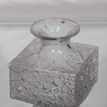 Iittala Crassus maljakko, kirkas, suunnittelija Timo Sarpaneva, suuri