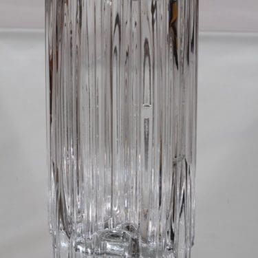 Iittala Alpina maljakko, kirkas, suunnittelija Tapio Wirkkala, suuri, signeerattu