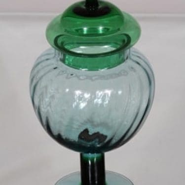 Nuutajärvi Pro Arte 1992 taide-esine, Isoäidin karkkipurkki, suunnittelija Kerttu Nurminen, Isoäidin karkkipurkki, signeerattu