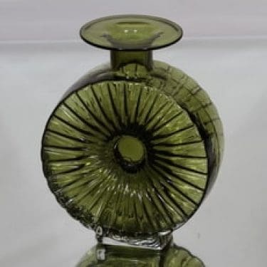 Riihimäen lasi Aurinkopullo koristepullo, koko 3/4, suunnittelija Helena Tynell, koko 3/4