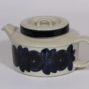Arabia Anemone teekaadin, 1.35 l, suunnittelija Ulla Procope, 1.35 l, käsinmaalattu