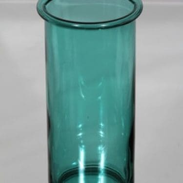 Nuutajärvi Juno maljakko, turkoosi, suunnittelija Markku Salo,