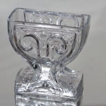 Riihimäen lasi Viktoriana maljakko, kirkas, suunnittelija Helena Tynell,