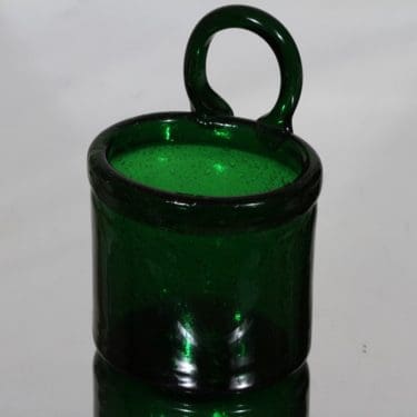 Nuutajärvi Sargasso seinäkori, vihreä, suunnittelija Kaj Franck, signeerattu