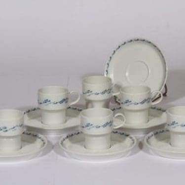 Thomas mokkakupit, 6 kpl, suunnittelija Tapio Wirkkala, Finnair-aihe