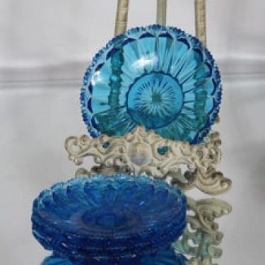 Nuutajärvi leivoslautaset, sininen, 4 kpl, suunnittelija ,