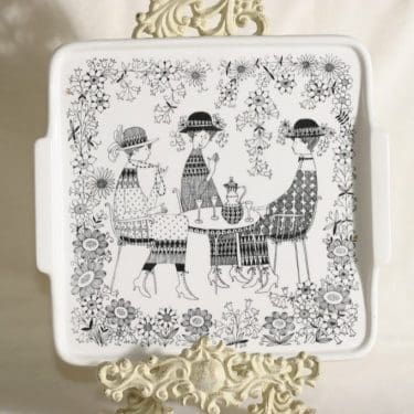 Arabia Emilia tarjotin, suunnittelija Raija Uosikkinen, kuparipainokoriste