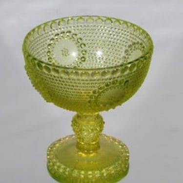 Riihimäen lasi Grapponia kulho, jalallinen, suunnittelija Nanny Still, jalallinen