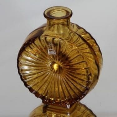 Riihimäen lasi Aurinkopullo koristepullo, koko 1/4, suunnittelija Helena Tynell, koko 1/4, pieni