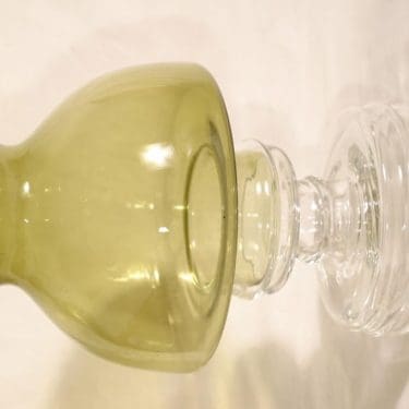 Riihimäen lasi Apollo kynttilälyhty, vihreä, suunnittelija Nanny Still,