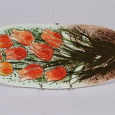 Arabia koristelaatta, Tulppaaneja tulvillaan, suunnittelija Heljä Liukko-Sundström, Tulppaaneja tulvillaan, suuri, serikuva