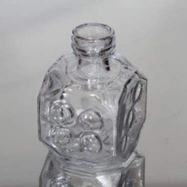 Riihimäen lasi Arpa on heitetty koristepullo, kirkas, suunnittelija Erkkitapio Siiroinen, pieni