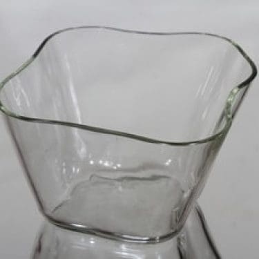 Iittala Aalto-kukka maljakko, kirkas, suunnittelija Alvar Aalto,