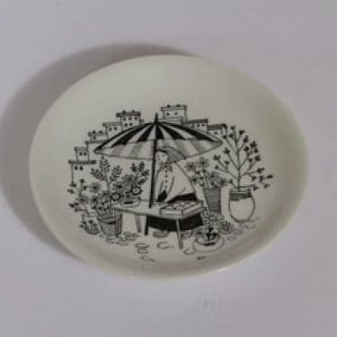 Arabia Harraste koristelautanen, suunnittelija , pieni, kuparipainokoriste