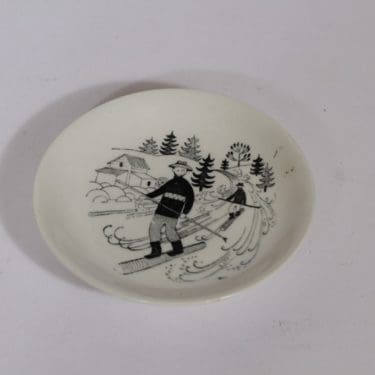 Arabia Harraste koristelautanen, suunnittelija , pieni, kuparipainokoriste