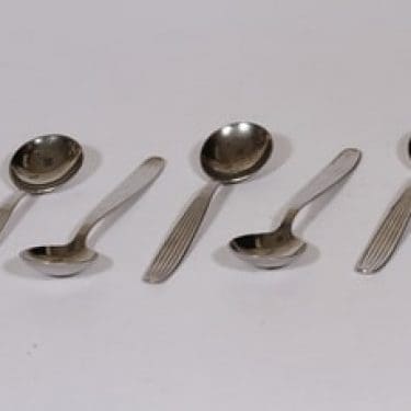 Hackman Scandia lusikat, teräs, 5 kpl, suunnittelija Kaj Franck, teräs