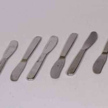 Hackman Scandia veitset, teräs, 6 kpl, suunnittelija Kaj Franck, teräs