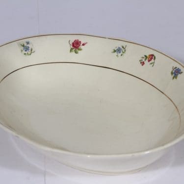 Arabia Sirkka kulho, suunnittelija , soikea, serikuva, kukka-aihe