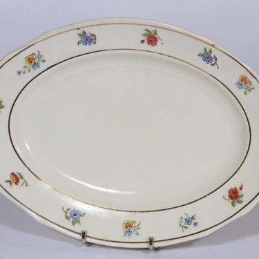 Arabia Sirkka vati, suunnittelija , soikea, serikuva, kukka-aihe