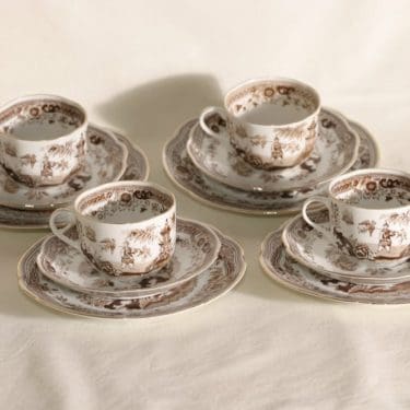 Arabia Singapore kahvikupit, 4 kpl, suunnittelija , kuparipainokoriste