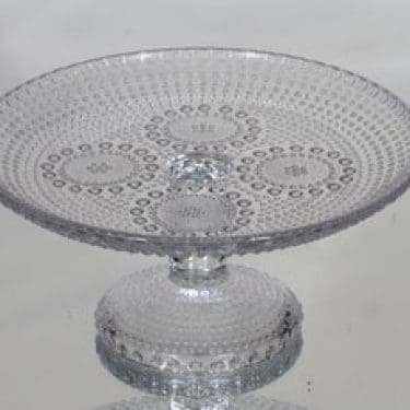 Riihimäen lasi Grapponia vati, kirkas, suunnittelija Nanny Still, jalallinen