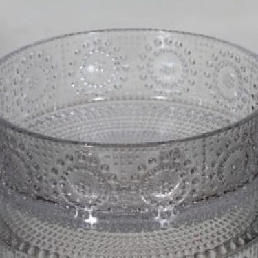 Riihimäen lasi Grapponia kulho, kirkas, suunnittelija Nanny Still,