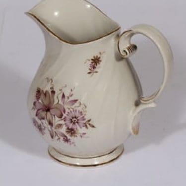 Arabia Raili kaadin, suunnittelija , serikuva, kukka-aihe, kullattu