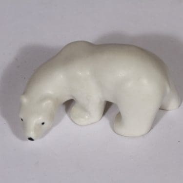 Arabia eläinfiguuri, jääkarhu, suunnittelija Raili Eerola, jääkarhu