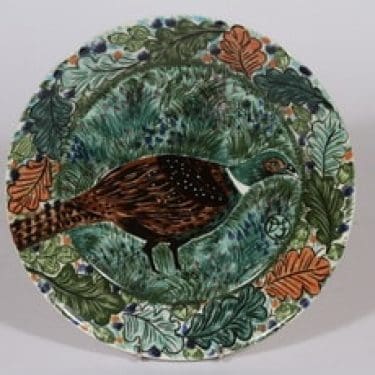 Arabia Pro Arte Hubertus koristelautanen, Fasaani, suunnittelija Dorrit von Fieandt, Fasaani, serikuva, lintuaihe