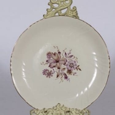 Arabia Raili vati, suunnittelija , serikuva, kukka-aihe, kullattu